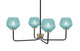 Toltec Lighting - 6204-MBNAB-4625 - Four Light Chandelier - Sandia - Matte Black & New Age Brass