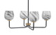 Toltec Lighting - 6204-MBNAB-4819 - Four Light Chandelier - Sandia - Matte Black & New Age Brass