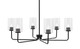Toltec Lighting - 6206-MB-300 - Six Light Chandelier - Sandia - Matte Black