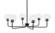 Toltec Lighting - 6206-MB-4100 - Six Light Chandelier - Sandia - Matte Black