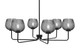 Toltec Lighting - 6206-MB-4602 - Six Light Chandelier - Sandia - Matte Black