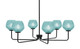 Toltec Lighting - 6206-MB-4625 - Six Light Chandelier - Sandia - Matte Black