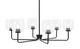 Toltec Lighting - 6206-MB-4810 - Six Light Chandelier - Sandia - Matte Black