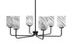 Toltec Lighting - 6206-MB-549 - Six Light Chandelier - Sandia - Matte Black