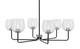 Toltec Lighting - 6206-MBGP-4812 - Six Light Chandelier - Sandia - Matte Black & Graphite