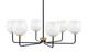 Toltec Lighting - 6206-MBNAB-4811 - Six Light Chandelier - Sandia - Matte Black & New Age Brass