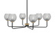Toltec Lighting - 6206-MBNAB-5110 - Six Light Chandelier - Sandia - Matte Black & New Age Brass