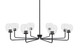 Toltec Lighting - 6208-MB-4100 - Eight Light Chandelier - Sandia - Matte Black