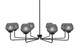 Toltec Lighting - 6208-MB-4622 - Eight Light Chandelier - Sandia - Matte Black