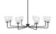Toltec Lighting - 6208-MB-500 - Eight Light Chandelier - Sandia - Matte Black