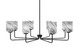 Toltec Lighting - 6208-MB-549 - Eight Light Chandelier - Sandia - Matte Black