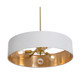 AFX Lighting - CLNP24MBSB-WHGD - Three Light Pendant - Celine - Satin Brass