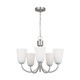 Generation Lighting - GLC1115BS - Five Light Chandelier - Miles - Brushed Nickel