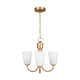 Generation Lighting - GLC1123SB - Three Light Chandelier - Miles - Satin Brass