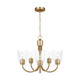 Generation Lighting - GLC1145SB - Five Light Chandelier - Miles - Satin Brass