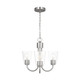 Generation Lighting - GLC1153BS - Three Light Chandelier - Miles - Brushed Nickel