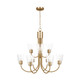 Generation Lighting - GLC1169SB - Nine Light Chandelier - Miles - Satin Brass