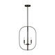 Generation Lighting - GLC1304MBK - Four Light Chandelier - Loretto - Midnight Black