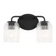 Generation Lighting - GLV1132MBK - Two Light Vanity - Eisele - Midnight Black