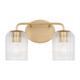 Generation Lighting - GLV1132SB - Two Light Vanity - Eisele - Satin Brass