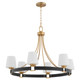Quorum - 635-6-80 - Six Light Chandelier - Hidalgo - Aged Brass Quorum - 635-6-80 - Six Light Chandelier - Hidalgo - Aged Brass