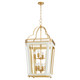 Quorum - 840-8-0847 - Eight Light Pendant - Loire - Studio White|Brushed Brass
