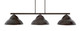 Toltec Lighting - 4523-DG-428 - Three Light Bar - Atlas - Dark Granite
