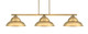 Toltec Lighting - 4523-NAB-428 - Three Light Bar - Atlas - New Age Brass