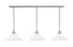 Toltec Lighting - 48-BN-318 - Three Light Linear Pendalier - Stem - Brushed Nickel