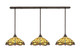 Toltec Lighting - 48-BRZ-946 - Three Light Multi Light Pendant - Any - Bronze