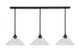 Toltec Lighting - 48-DG-2162 - Three Light Linear Pendalier - Stem - Dark Granite