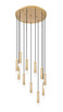 Stari 11 Light Chandelier (1956P-11R-MGLD)