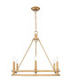 Dennison Six Light Chandelier (4005-6SBR)