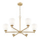 Oren Six Light Chandelier (7004-6MGLD)