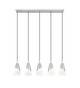 Aimie Five Light Linear Chandelier (828P6-5L-BN)