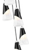 Aimie Five Light Chandelier (828P6-5R-MB)