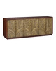 Currey and Company - 3000-0324 - Credenza - Jardin - Walnut / Antique Brass