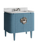 Currey and Company - 3800-0015 - 36 Vanity with Oval Undermount Sink - Briallen - Laquered Blue Linen / Natural / White / Polished Nickel