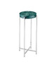 Currey and Company - 4000-0227 - Drinks Table - Rina - Teal / Polished Nickel