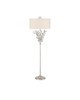 Currey and Company - 8000-0169 - Two Light Floor Lamp - Forget-Me-Not - Clear / Silver Leaf