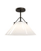 Currey and Company - 9000-1281 - One Light Pendant - Bronwen - Opaque White / Oil Rubbed Bronze
