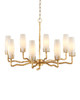 Currey and Company - 9000-1285 - Eight Light Chandelier - Mathilda - White/Matte Gold