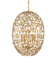 Currey and Company - 9000-1290 - Four Light Chandelier - Secret Garden - Clear/Contemporary Gold Leaf/Contemporary Gold