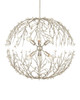 Currey and Company - 9000-1291 - Six Light Chandelier - Shinju - Natural/Contemporary Silver Leaf