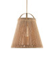 Currey and Company - 9000-1303 - One Light Pendant - Parnell - Natural/Frosted White/Beige