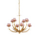 Currey and Company - 9000-1306 - Eight Light Chandelier - Marilee - Pink/Dutch Gold Leaf