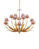 Currey and Company - 9000-1307 - 12 Light Chandelier - Marilee - Pink/Dutch Gold Leaf
