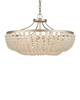 Currey and Company - 9000-1323 - Four Light Semi-Flush Mount - Chanteuse - Frosted / Silver Granello