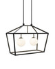 Currey and Company - 9500-0023 - Two Light Lantern - Denison - Black / Frosted White