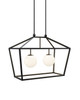 Currey and Company - 9500-0023 - Two Light Lantern - Denison - Black/Frosted White